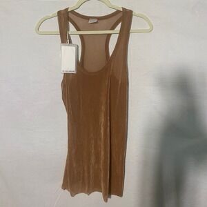 C Clique Racerback Tank Top Brown Size S Mesh Detail‎